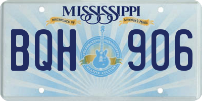 MS license plate BQH906