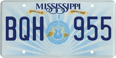 MS license plate BQH955