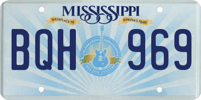 MS license plate BQH969