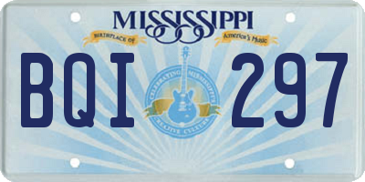 MS license plate BQI297