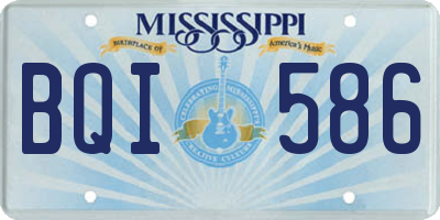 MS license plate BQI586