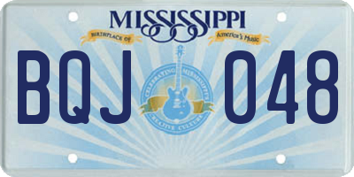 MS license plate BQJ048