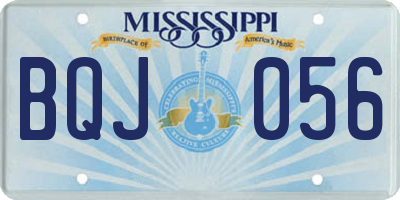 MS license plate BQJ056