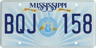 MS license plate BQJ158