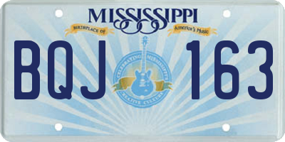 MS license plate BQJ163
