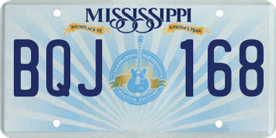 MS license plate BQJ168