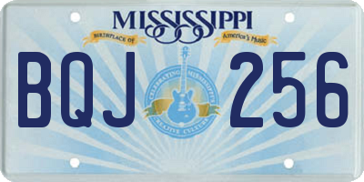 MS license plate BQJ256