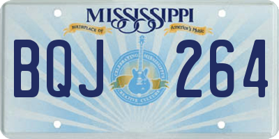 MS license plate BQJ264
