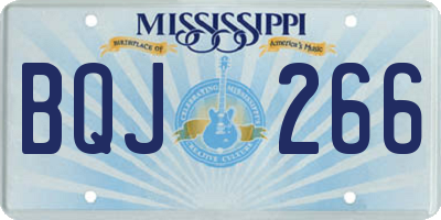 MS license plate BQJ266