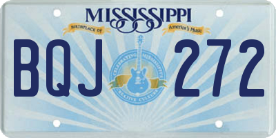 MS license plate BQJ272