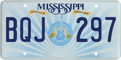 MS license plate BQJ297