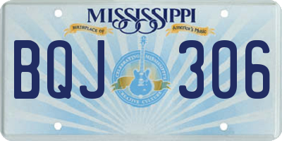 MS license plate BQJ306