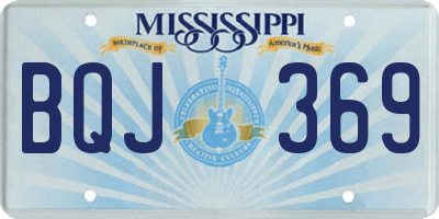 MS license plate BQJ369