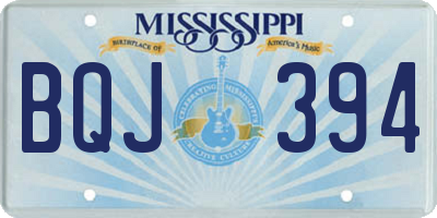MS license plate BQJ394
