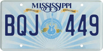 MS license plate BQJ449