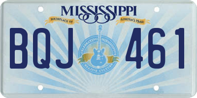 MS license plate BQJ461