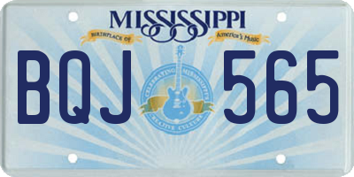 MS license plate BQJ565