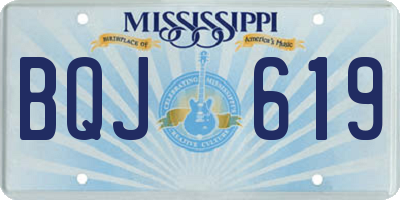 MS license plate BQJ619