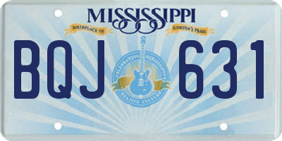 MS license plate BQJ631