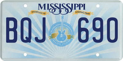 MS license plate BQJ690