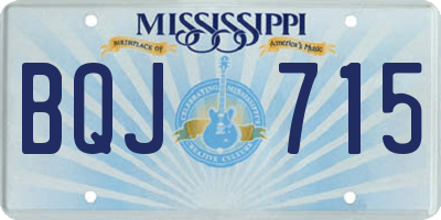 MS license plate BQJ715
