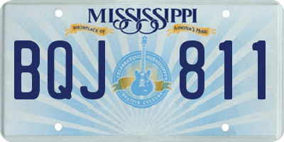 MS license plate BQJ811
