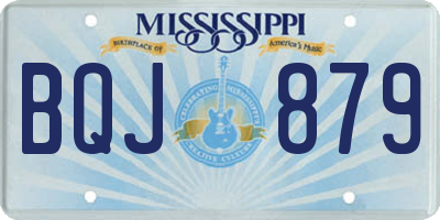 MS license plate BQJ879