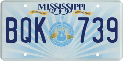 MS license plate BQK739