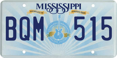 MS license plate BQM515