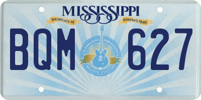 MS license plate BQM627