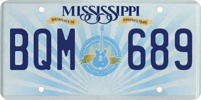MS license plate BQM689