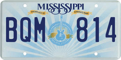 MS license plate BQM814