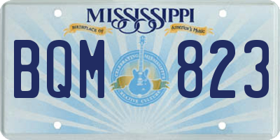 MS license plate BQM823
