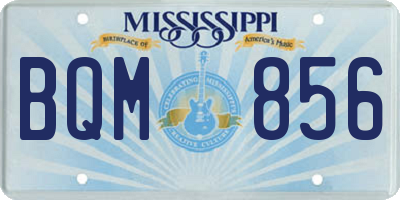 MS license plate BQM856