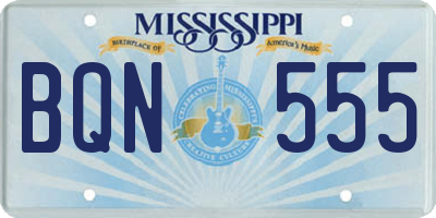 MS license plate BQN555