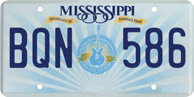 MS license plate BQN586