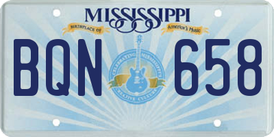 MS license plate BQN658