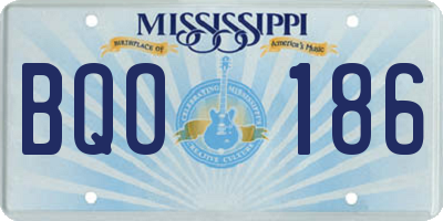 MS license plate BQO186