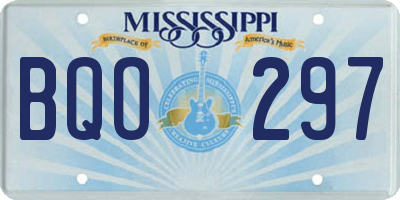 MS license plate BQO297