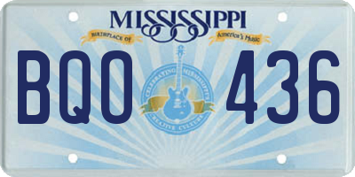 MS license plate BQO436