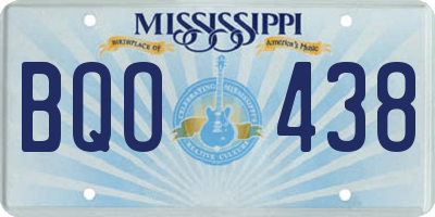 MS license plate BQO438