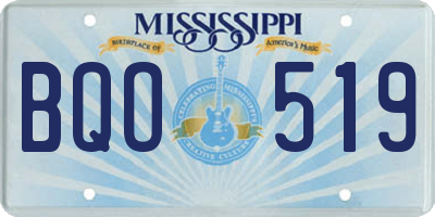 MS license plate BQO519