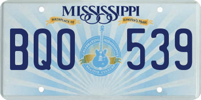 MS license plate BQO539