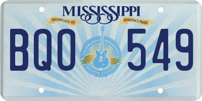 MS license plate BQO549