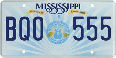 MS license plate BQO555