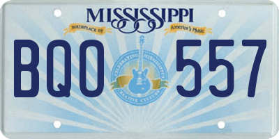 MS license plate BQO557