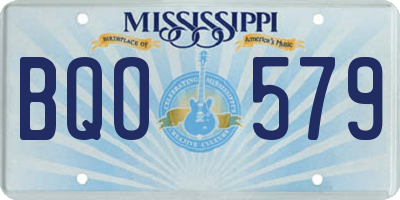 MS license plate BQO579