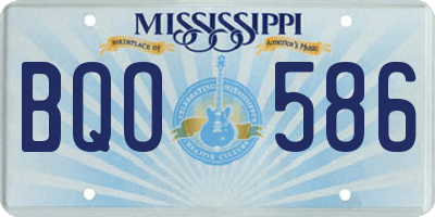 MS license plate BQO586