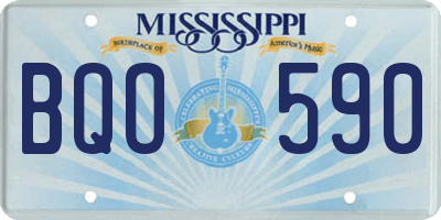 MS license plate BQO590
