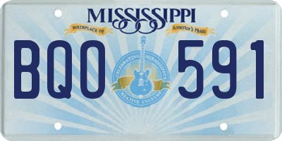 MS license plate BQO591